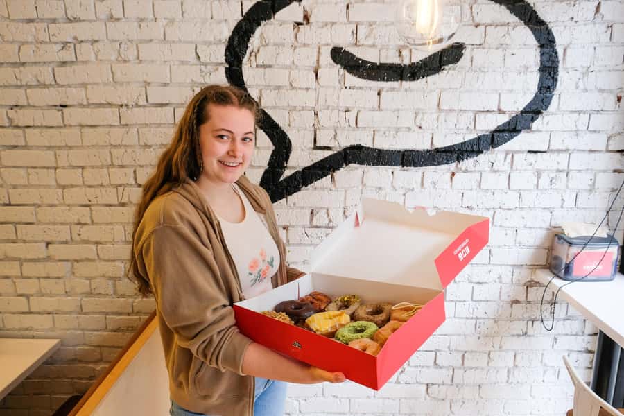 Downtown Vancouver Donut Adventure by Underground Donut Tour - Breka Bakery in downtown: a classic stop with lots of choice