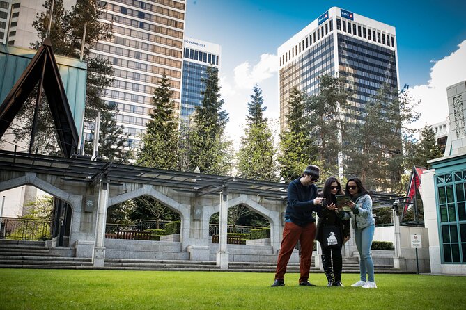 Private Vancouver Sightseeing Adventure: spy game Secret Mission - Stop 2: The Marine Building area—turning a landmark into a puzzle