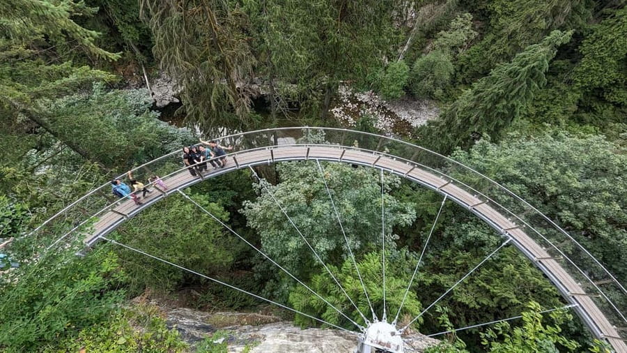 PrivateTour Capilano Br+Granville Islan+Hatchery+Lynn Canyon - Capilano Suspension Bridge, Treetops Adventure, and Cliffwalk