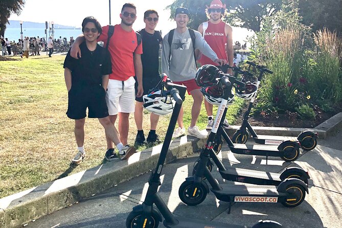 Stanley Park Seawall E-scooter Rental with Self Guided map - Where you start: 1886 Pendrell St and the English Bay warm-up
