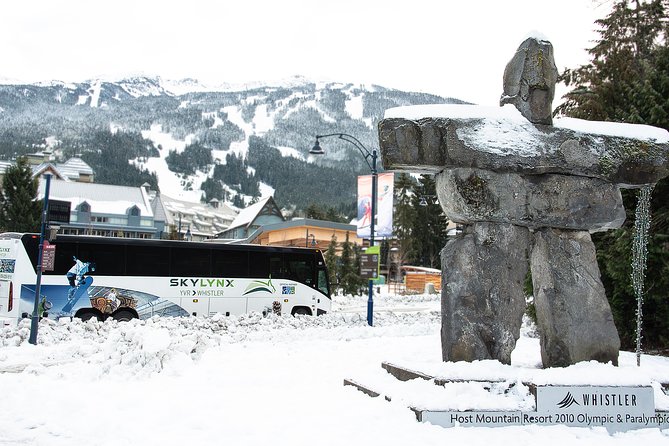 Vancouver to Whistler by EXECUTIVE Bus (Single Trip) - Getting on board: the YVR pickup point you must find