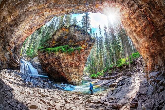 Yoho, Banff National Park, Okanagan Lake 4-Day Tour from VR - Day 2: Last Spike, Yoho drive-through, Vermilion Lake photos, Bow Falls, then Banff Gondola
